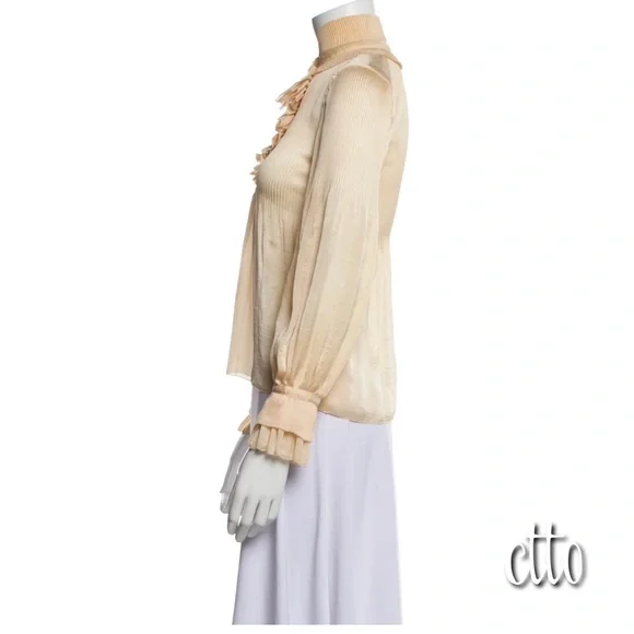 3x 👯‍♀️Host Pick⚡️Diane von Furstenberg Philippine Ruffle Top - Picture 5 of 11